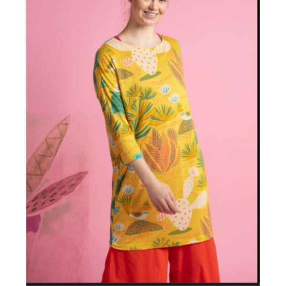 Gudrun Sjoden colorful tunic dress size Large - Picture 1 of 8
